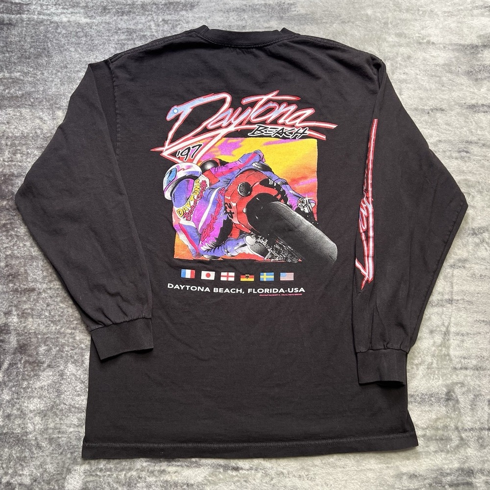 Vintage 90s John Galt Brandy Mellville Bike Daytona Long Sleeve Shirt One Size